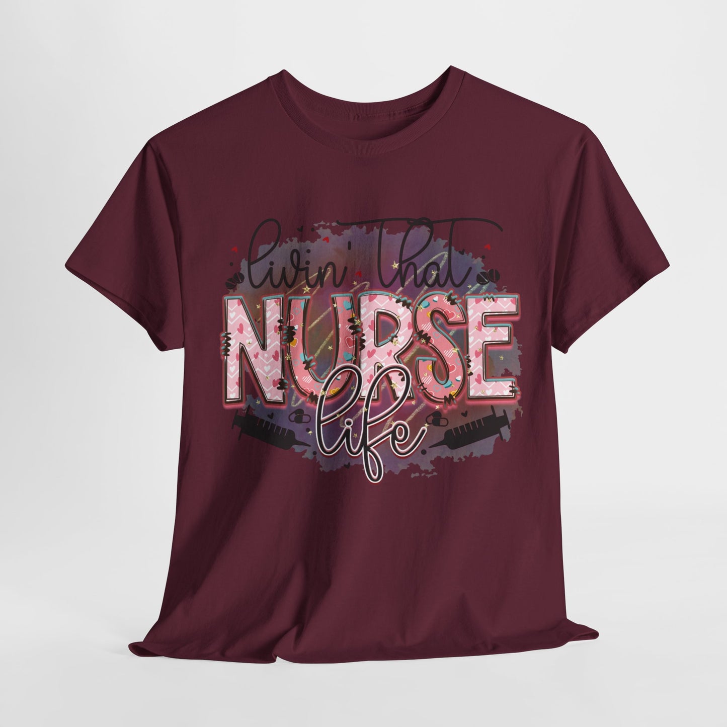 Livin that Nurse Life | Cotton Tee - Kim’s Signature Beauty & Accessories    