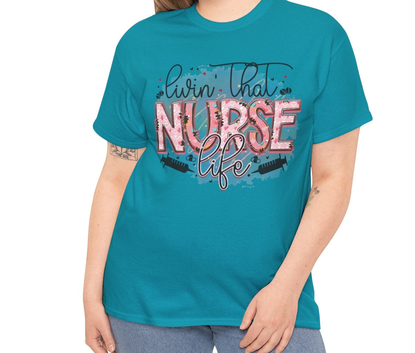 Livin that Nurse Life | Cotton Tee - Kim’s Signature Beauty & Accessories    