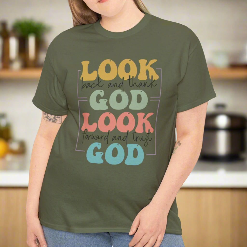 Look Back & Thank God Tee - Kim’s Signature Beauty & Accessories    