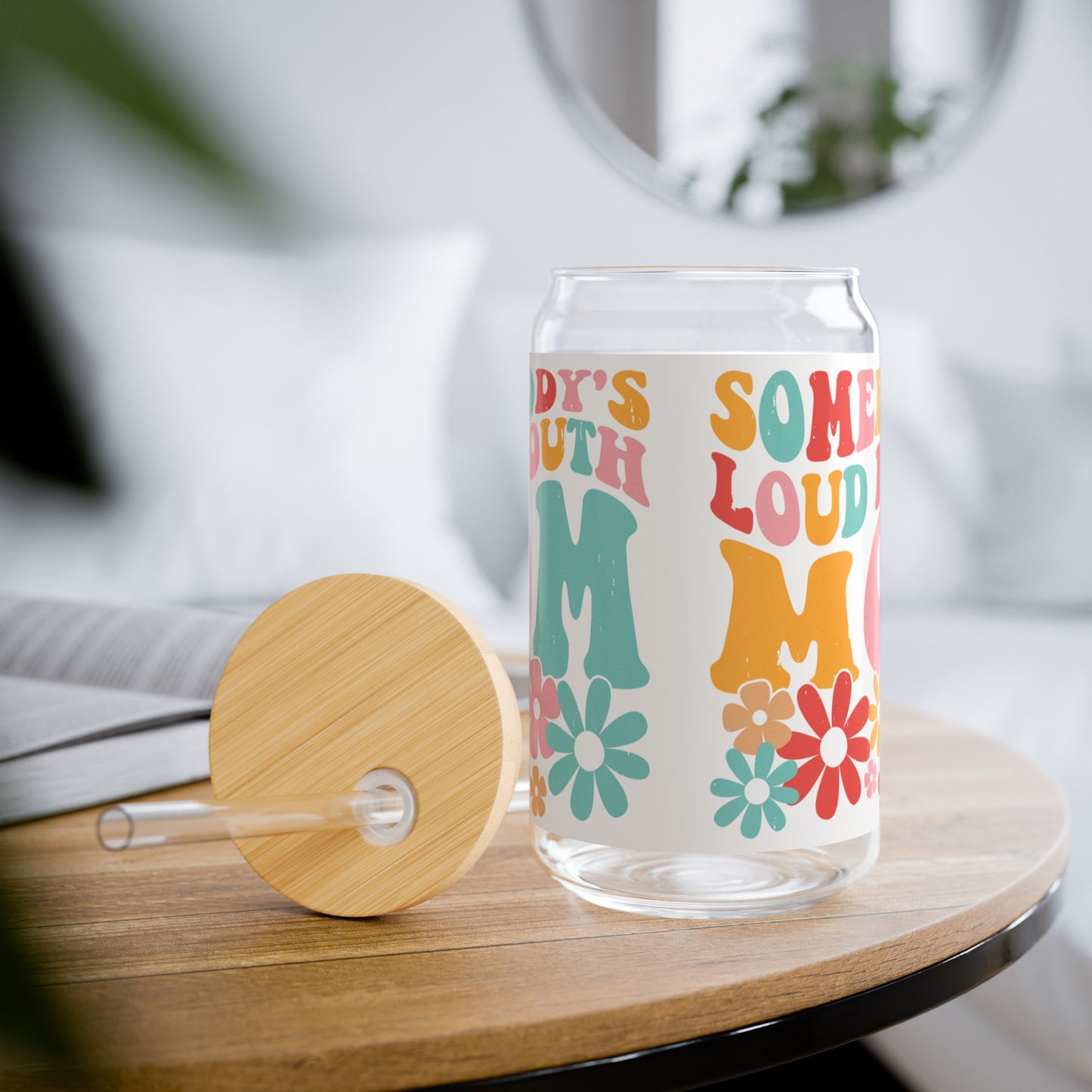 Loud Mouth Mom | Sipper Glass, 16oz - Kim’s Signature Beauty & Accessories    