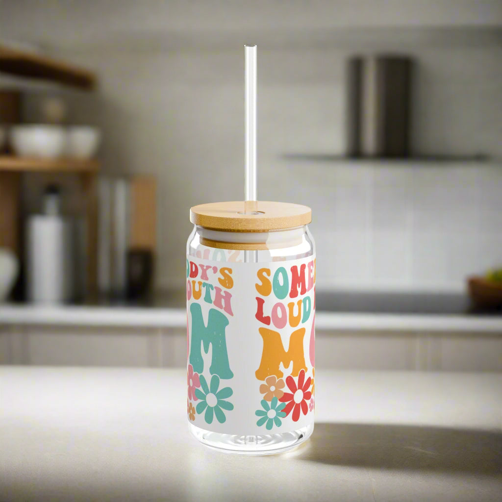 Loud Mouth Mom | Sipper Glass, 16oz - Kim’s Signature Beauty & Accessories    