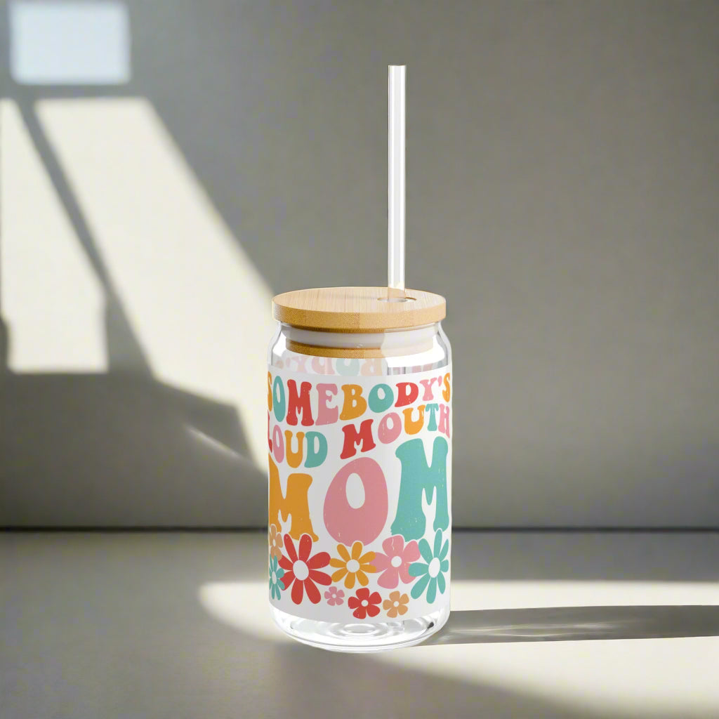 Loud Mouth Mom | Sipper Glass, 16oz - Kim’s Signature Beauty & Accessories    