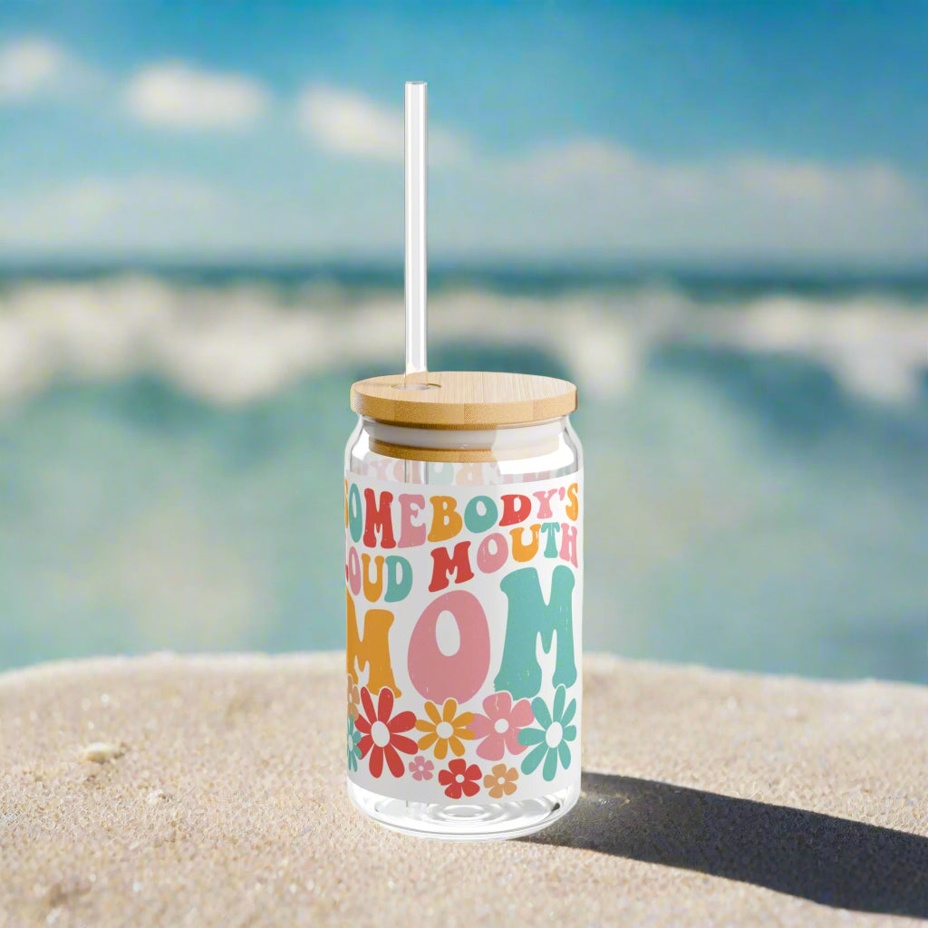 Loud Mouth Mom | Sipper Glass, 16oz - Kim’s Signature Beauty & Accessories    