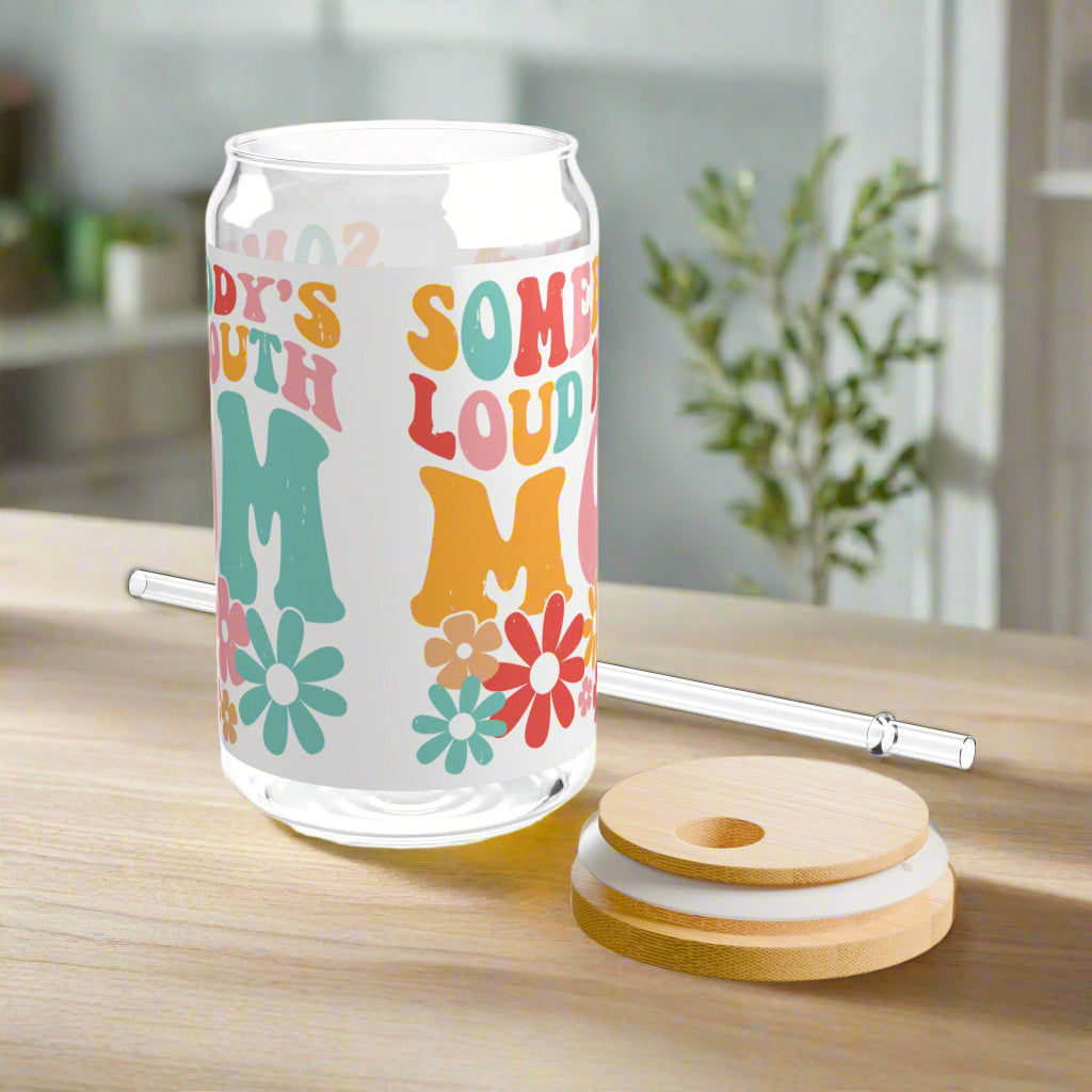 Loud Mouth Mom | Sipper Glass, 16oz - Kim’s Signature Beauty & Accessories    