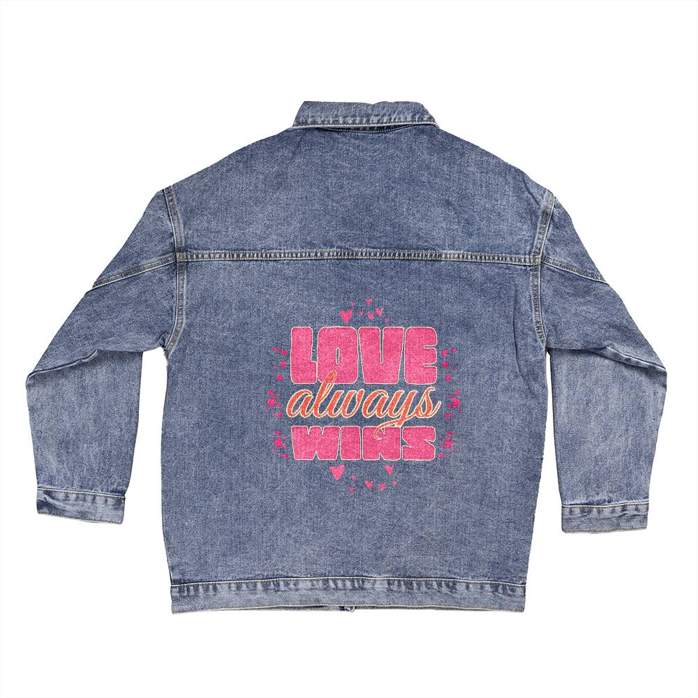 Love Always Wins Jean Jacket - Kim’s Signature Beauty & Accessories    