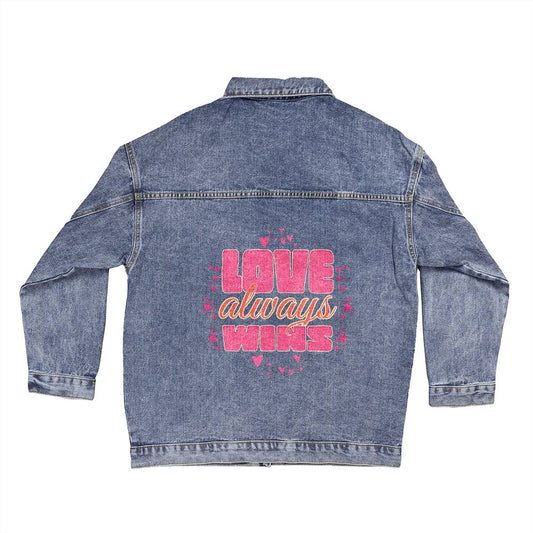 Love Always Wins Jean Jacket - Kim’s Signature Beauty & Accessories    