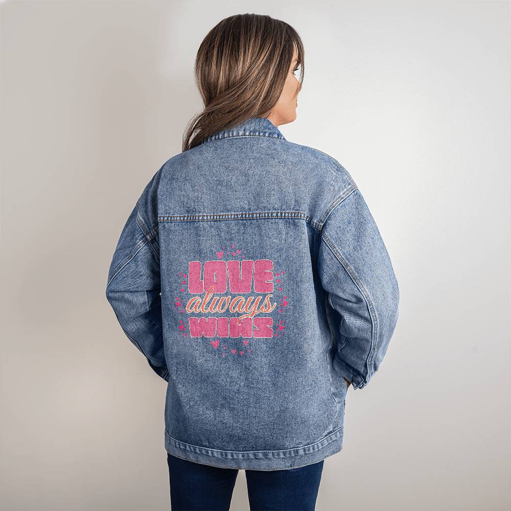 Love Always Wins Jean Jacket - Kim’s Signature Beauty & Accessories    