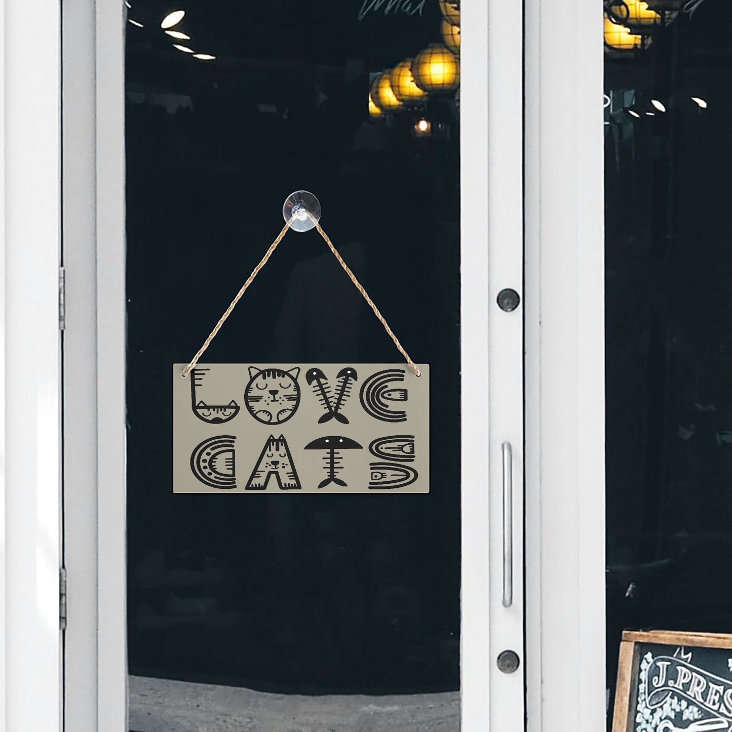 Love Cats Wooden Door Sign - Kim’s Signature Beauty & Accessories    