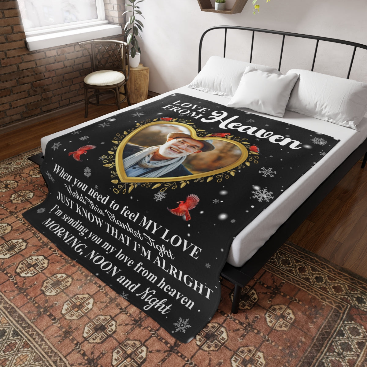 Love From Heaven Photo Upload Fleece Blanket - Kim’s Signature Beauty & Accessories    