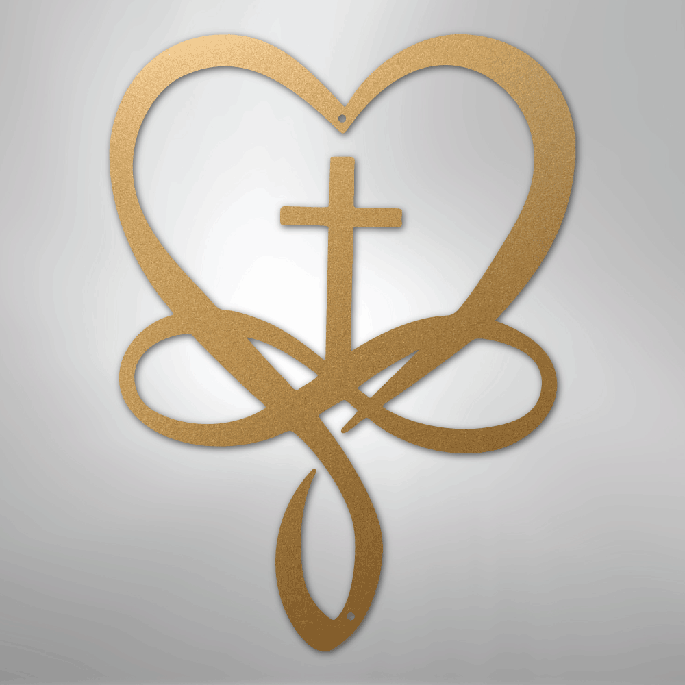 Love Infinity Cross - Steel Sign - Kim’s Signature Beauty & Accessories