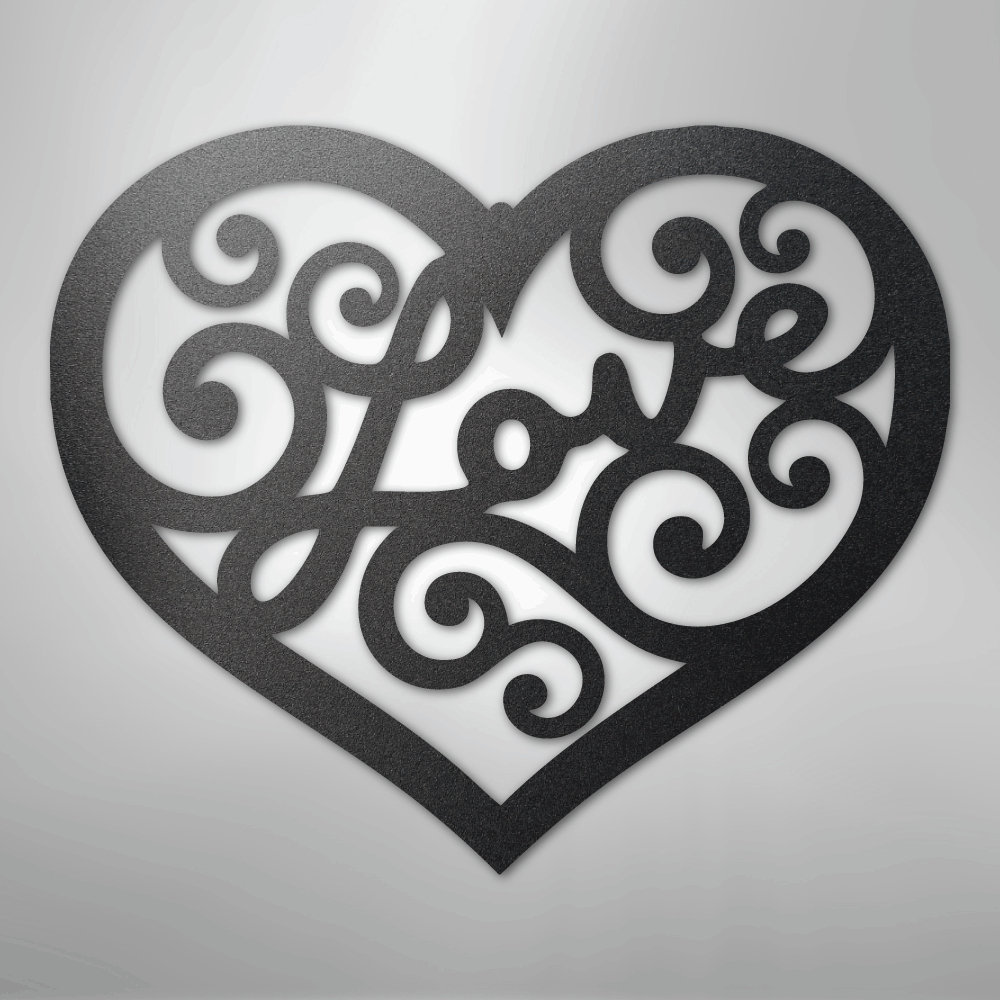 Love Swirl - Steel Sign - Kim’s Signature Beauty & Accessories