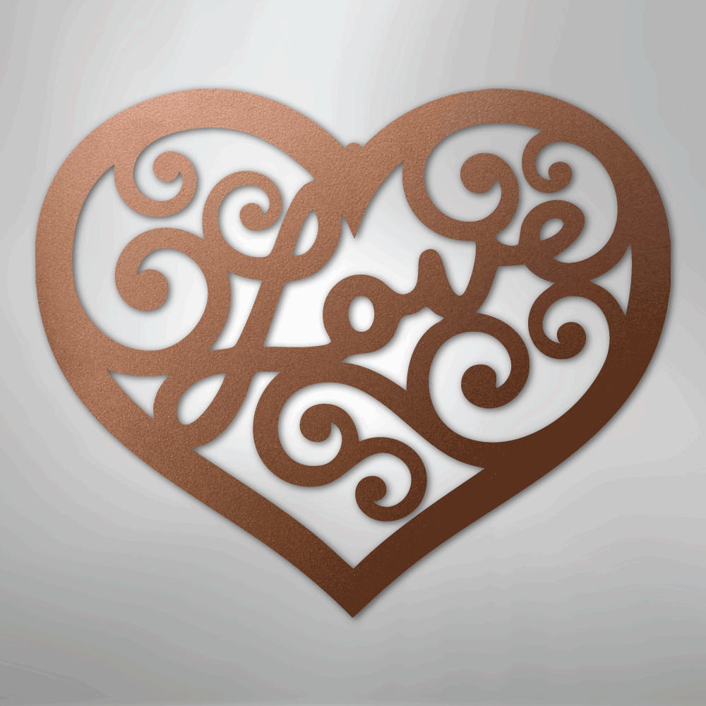 Love Swirl - Steel Sign - Kim’s Signature Beauty & Accessories