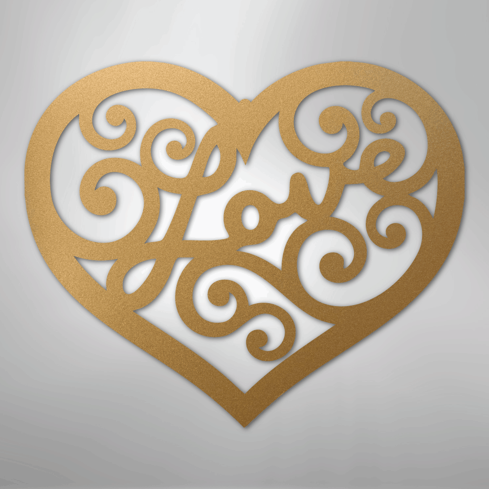 Love Swirl - Steel Sign - Kim’s Signature Beauty & Accessories