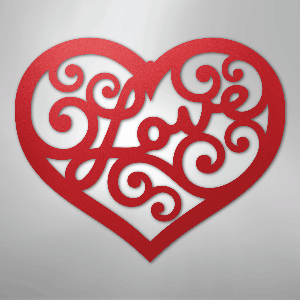 Love Swirl - Steel Sign - Kim’s Signature Beauty & Accessories