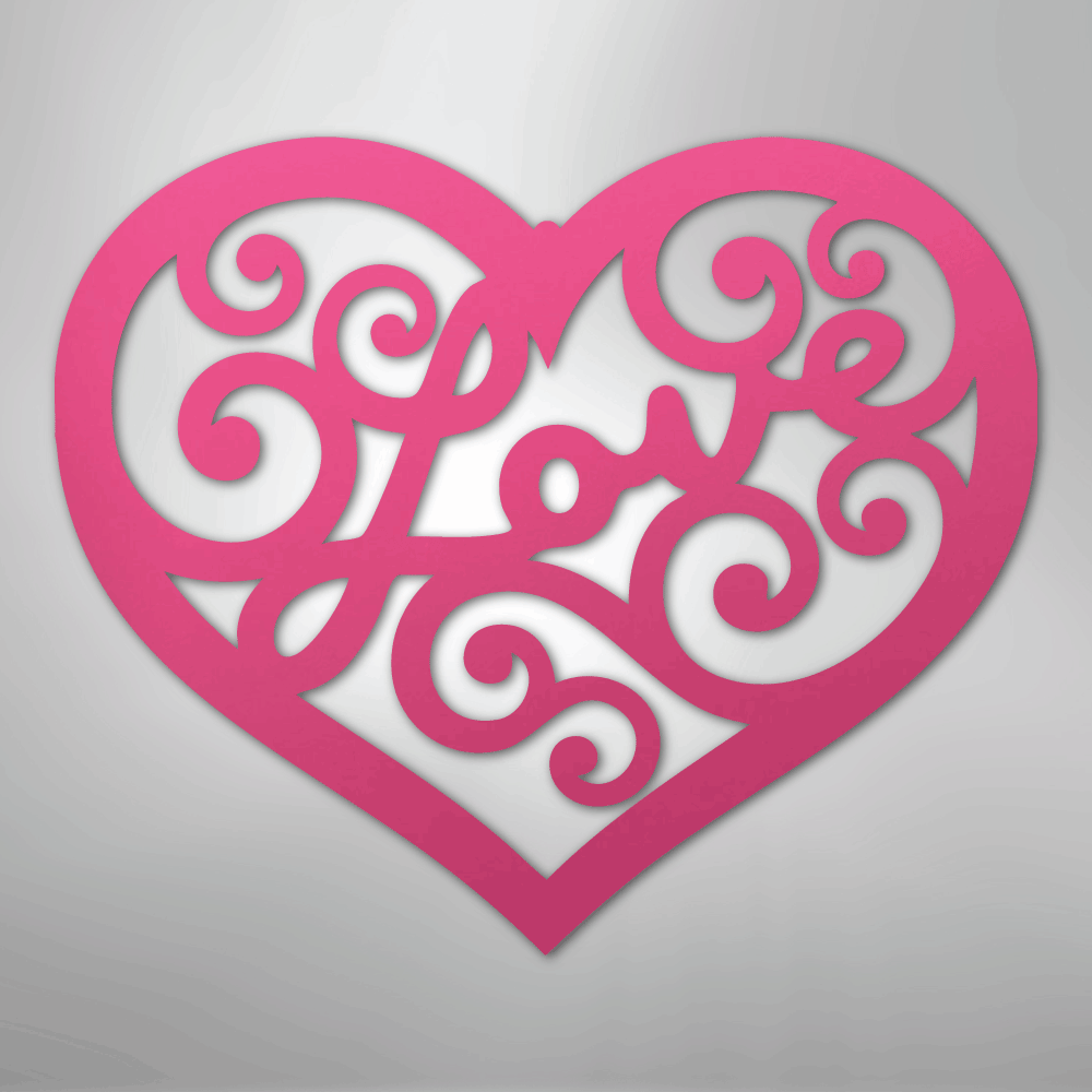 Love Swirl - Steel Sign - Kim’s Signature Beauty & Accessories