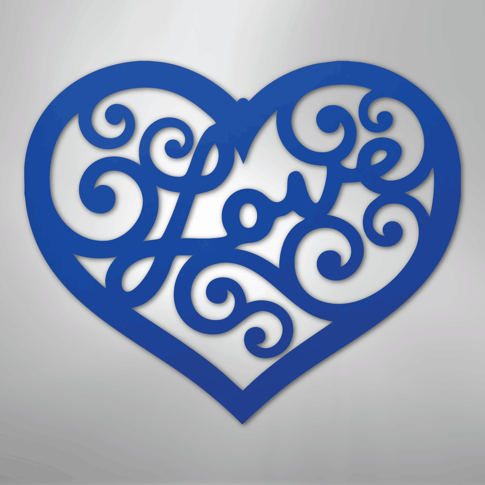 Love Swirl - Steel Sign - Kim’s Signature Beauty & Accessories