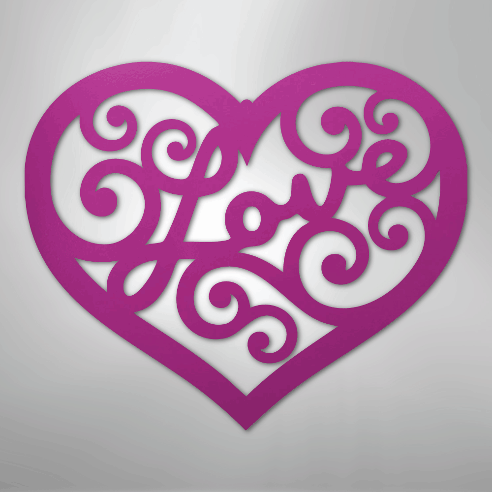 Love Swirl - Steel Sign - Kim’s Signature Beauty & Accessories