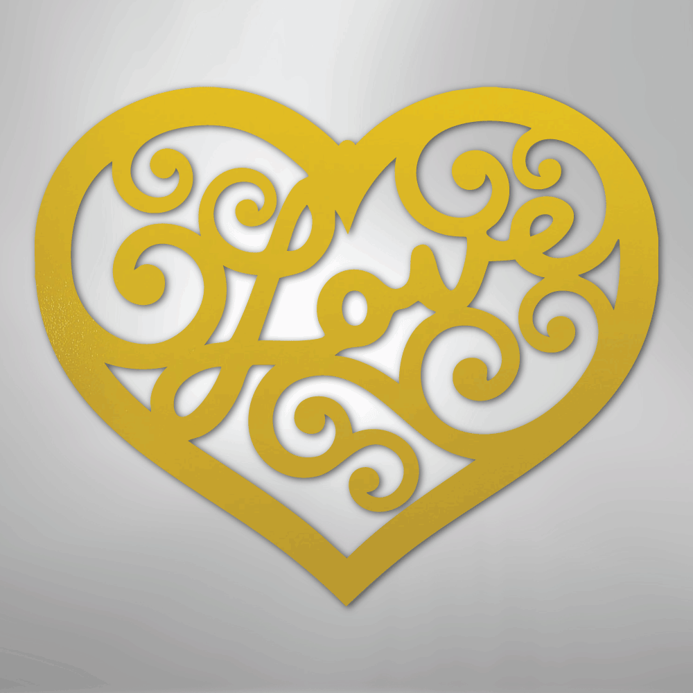 Love Swirl - Steel Sign - Kim’s Signature Beauty & Accessories