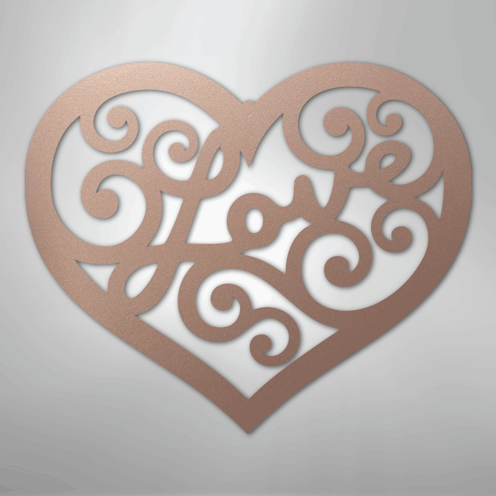 Love Swirl - Steel Sign - Kim’s Signature Beauty & Accessories