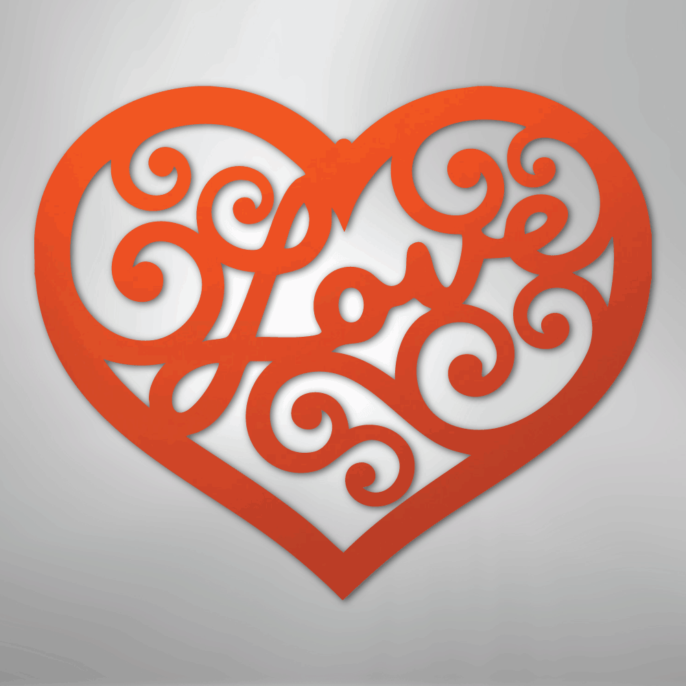 Love Swirl - Steel Sign - Kim’s Signature Beauty & Accessories