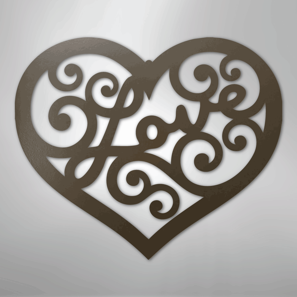 Love Swirl - Steel Sign - Kim’s Signature Beauty & Accessories