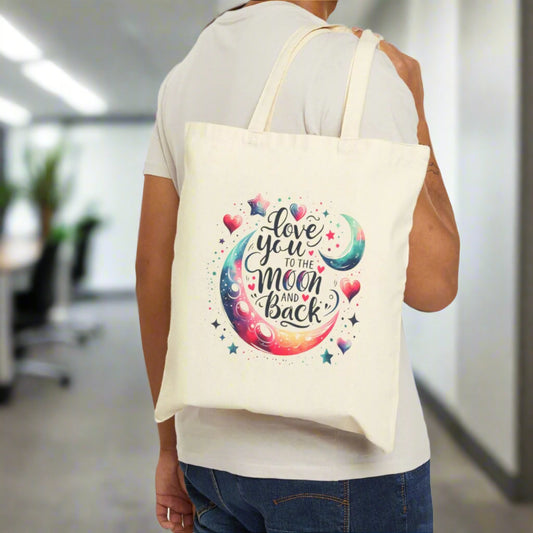 Love You to the Moon & Back Tote Bag - Kim’s Signature Beauty & Accessories    