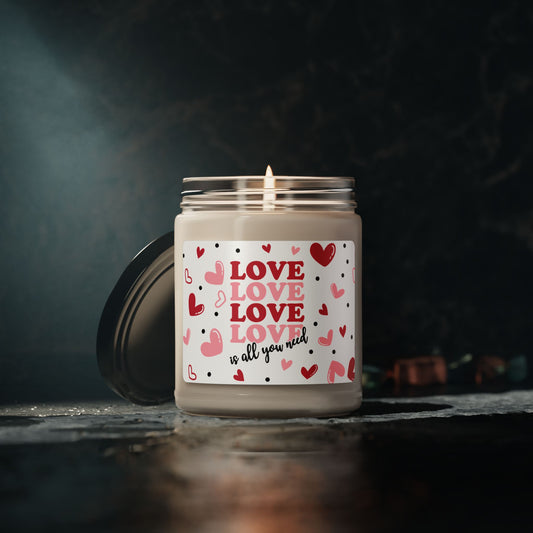 Love is all You Need Soy Candle, 9oz - Kim’s Signature Beauty & Accessories    