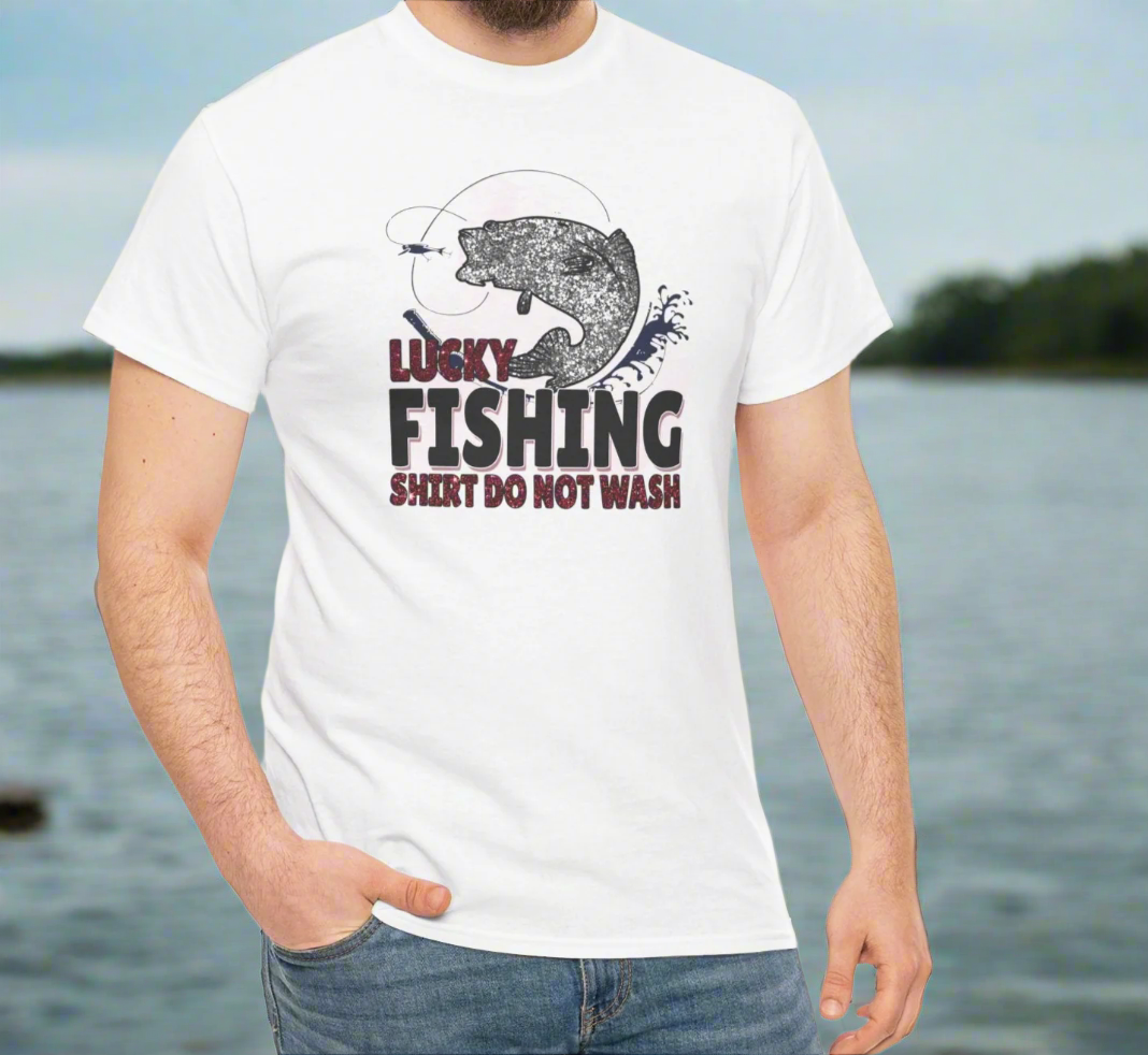 Lucky Fishing Shirt Cotton Tee - Kim’s Signature Beauty & Accessories    