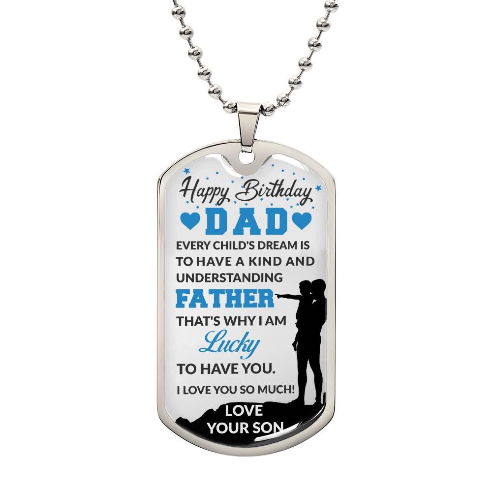 Lucky to Have You Dad Dog Tag - Kim’s Signature Beauty & Accessories    