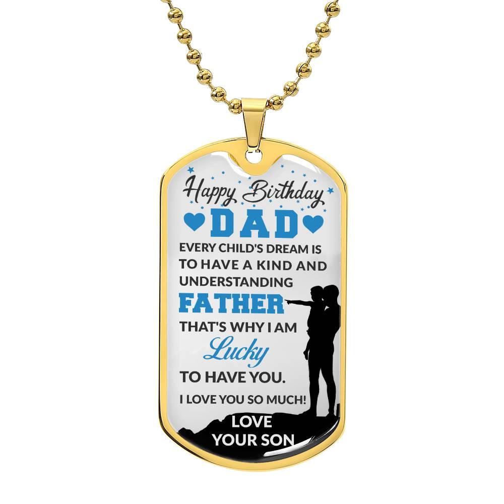 Lucky to Have You Dad Dog Tag - Kim’s Signature Beauty & Accessories    