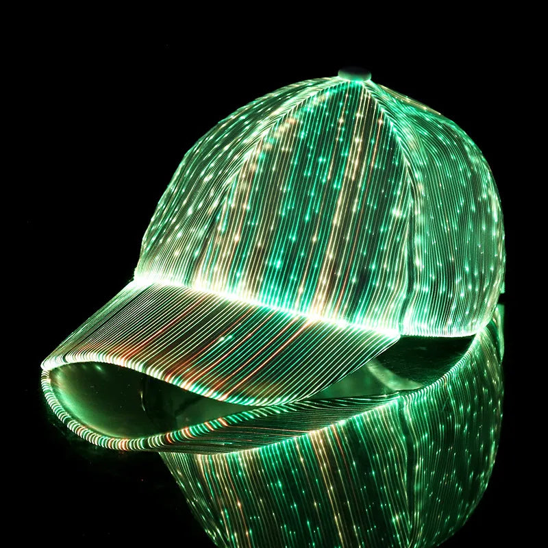 Luminous LED Light Fiber Baseball Cap – Stylish, Breathable, & Eye-Catching - Kim’s Signature Beauty & Accessories    