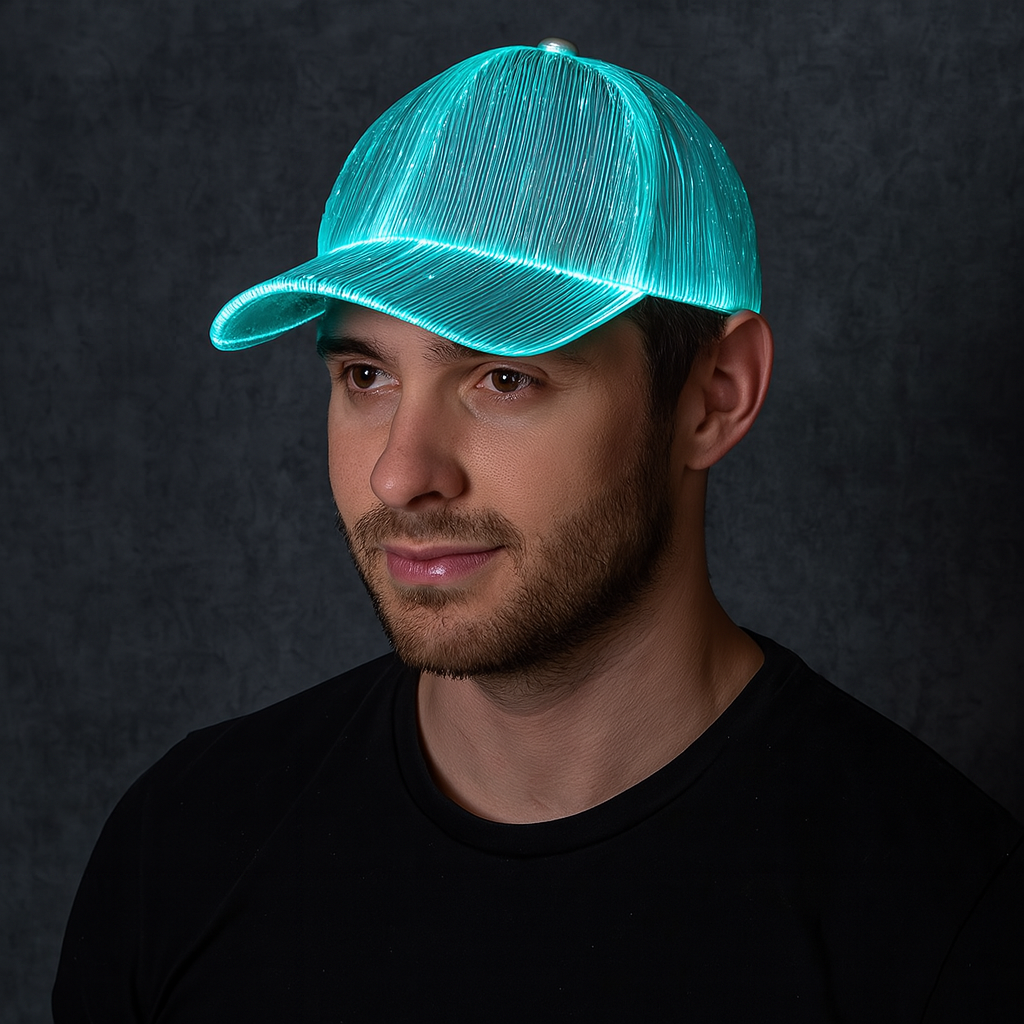 Luminous LED Light Fiber Baseball Cap – Stylish, Breathable, & Eye-Catching - Kim’s Signature Beauty & Accessories    