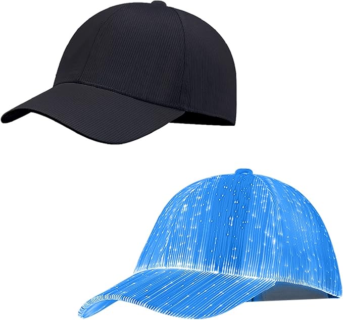 Luminous LED Light Fiber Baseball Cap – Stylish, Breathable, & Eye-Catching - Kim’s Signature Beauty & Accessories    