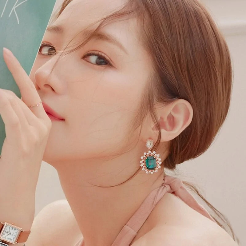 MENGJIQIAO 2019 Korean TV Star Crystal Tassel Drop Earrings for Women Party Jewelry - Kim’s Signature Beauty & Accessories    