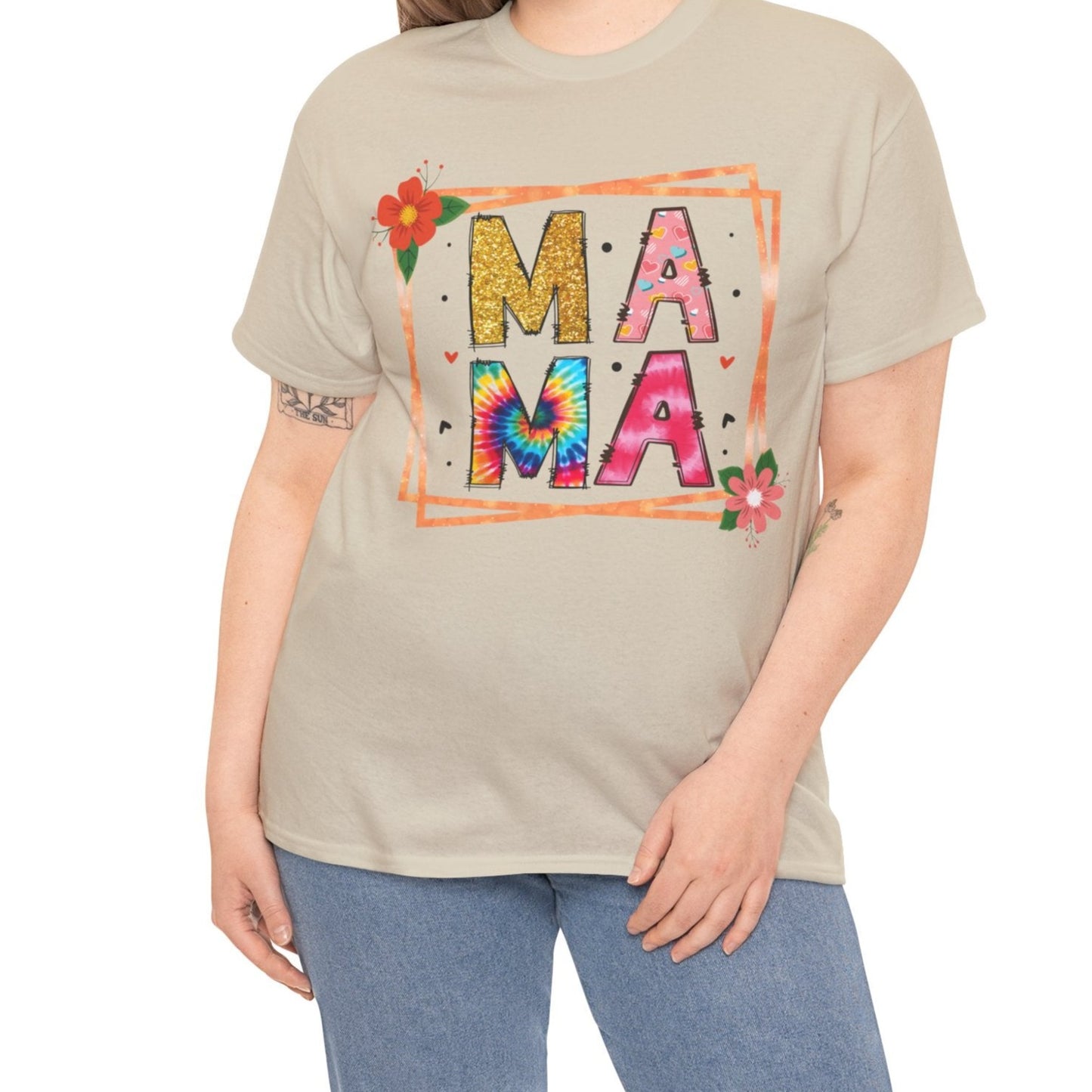 Ma Ma Vibrant Floral Cotton Tee - Kim’s Signature Beauty & Accessories    