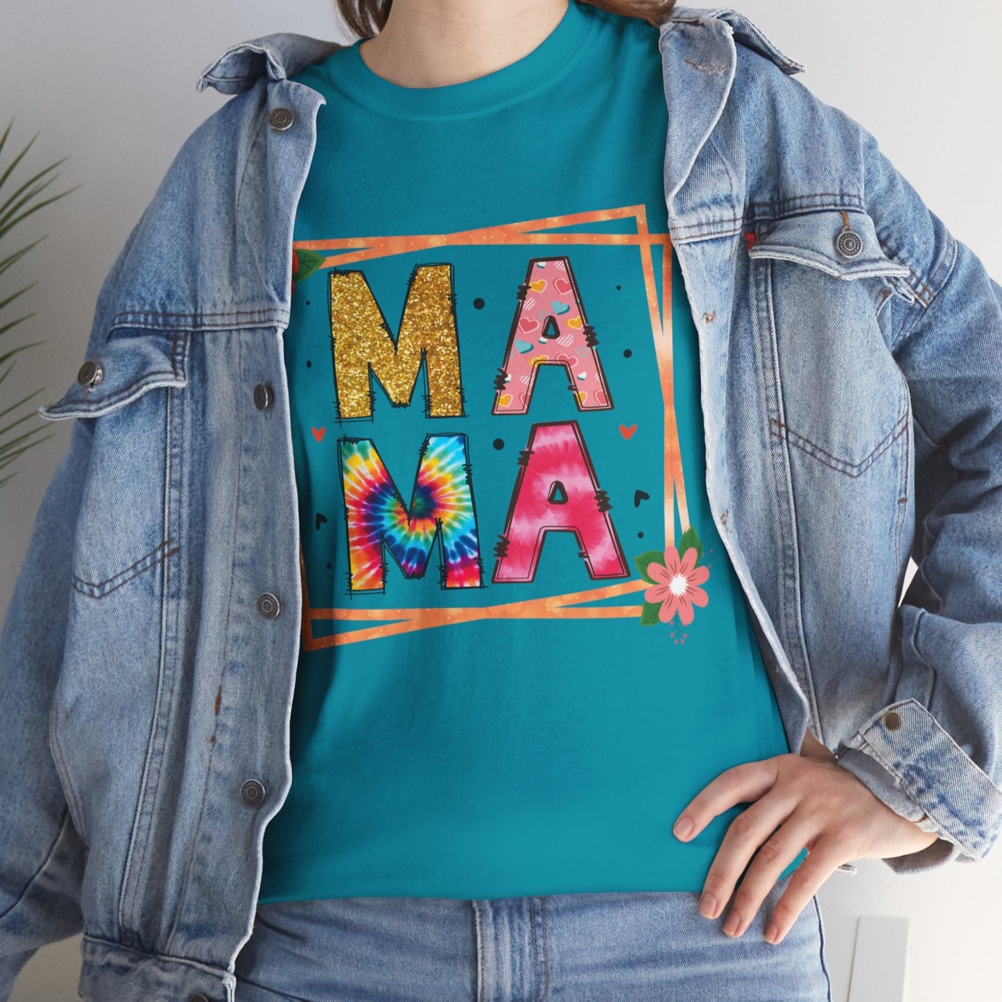 Ma Ma Vibrant Floral Cotton Tee - Kim’s Signature Beauty & Accessories    