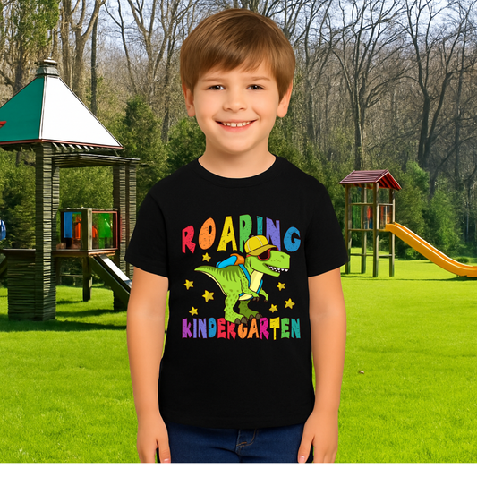 Roaring Kindergarten Back to Schooll Kids Tee - Kim’s Signature Beauty & Accessories    