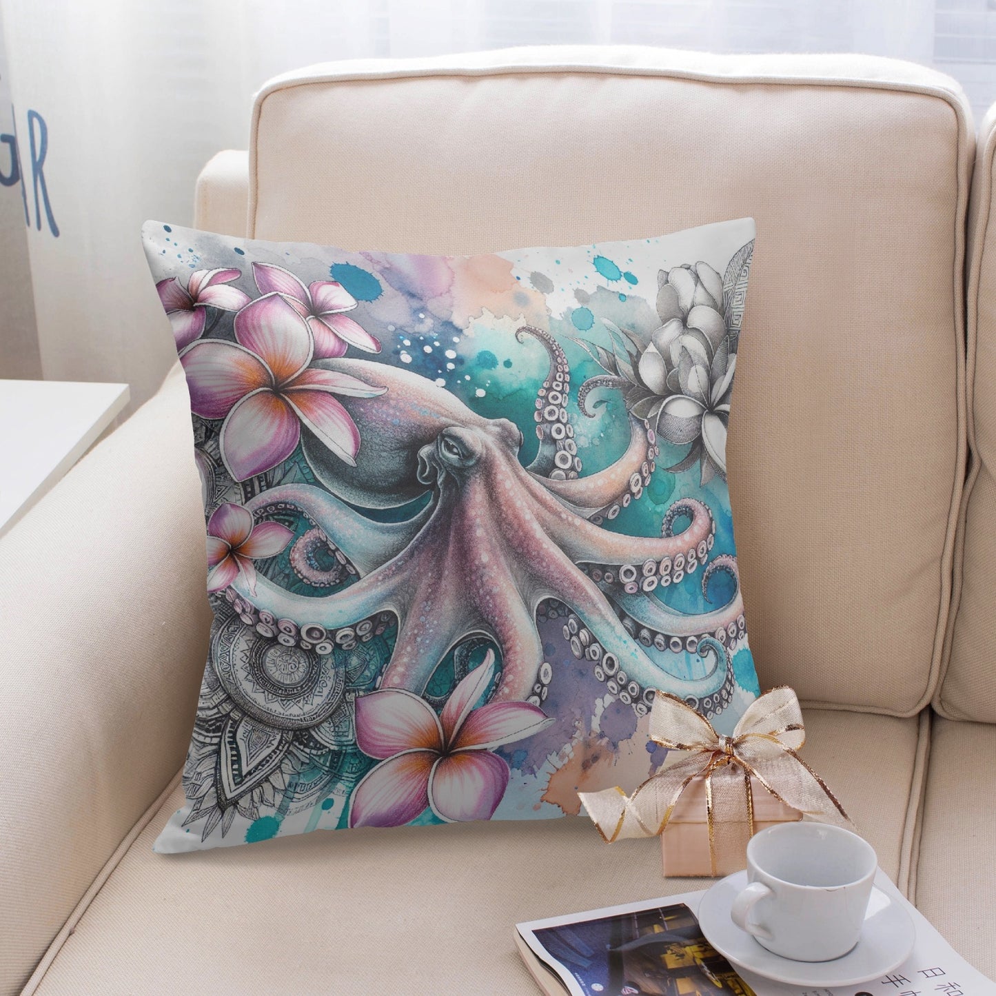 Majestic Octopus Undersea Pillow Cover - Kim’s Signature Beauty & Accessories    