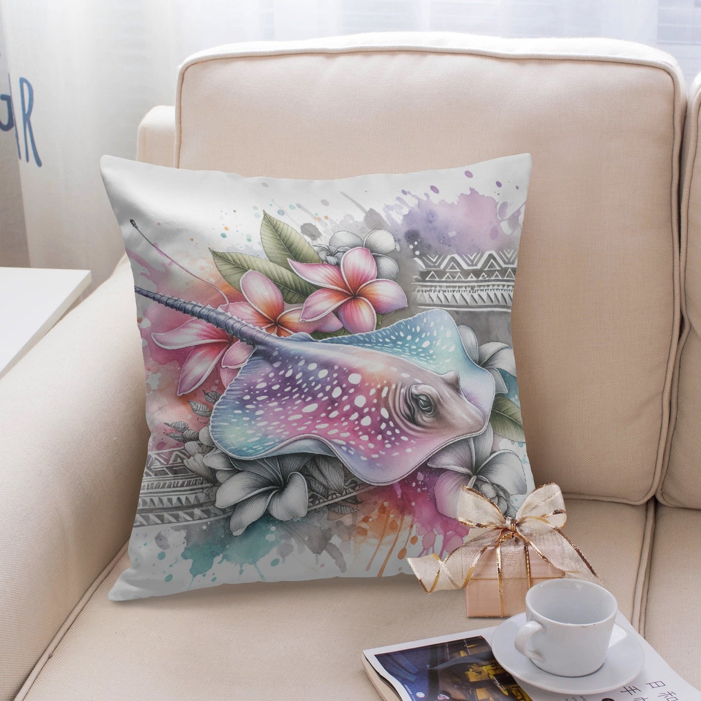 Majestic Stingray Undersea Pillow Cover - Kim’s Signature Beauty & Accessories    