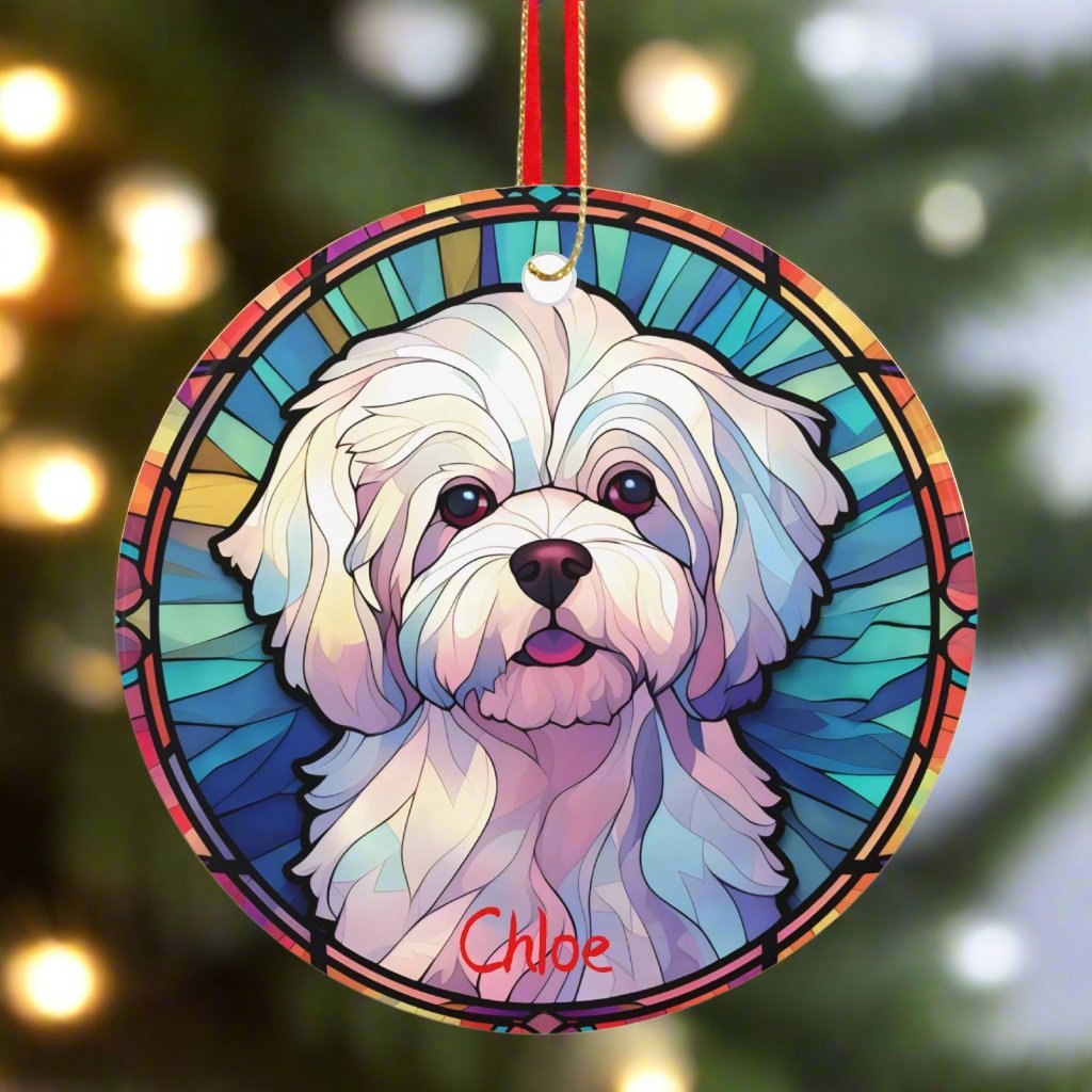 Maltese  Ceramic Ornaments - Kim’s Signature Beauty & Accessories    