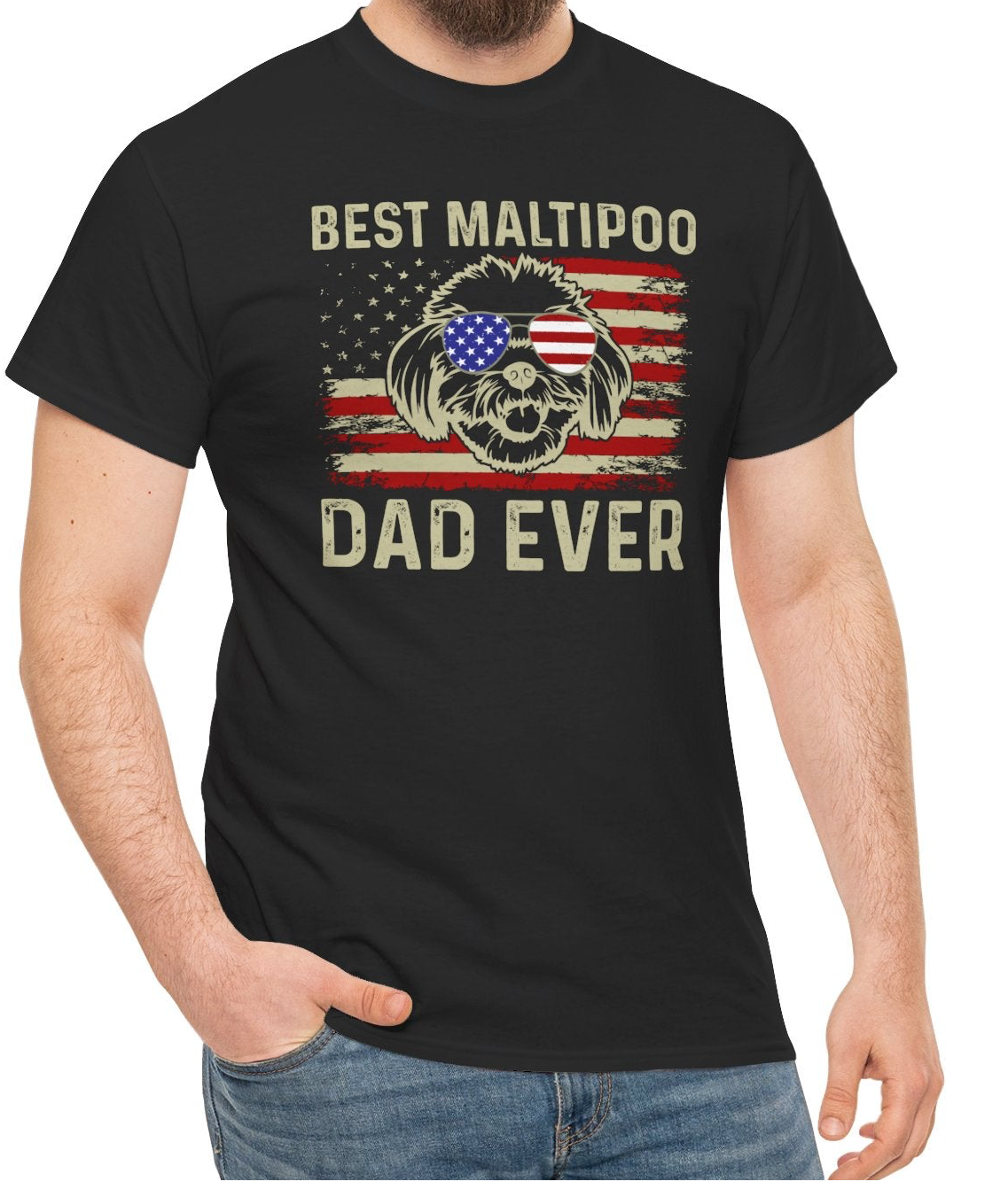 Maltipoo Dad | Cotton Tee - Kim’s Signature Beauty & Accessories    
