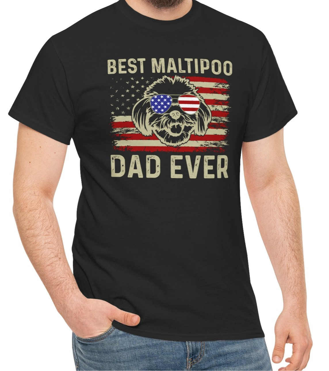 Maltipoo Dad | Cotton Tee - Kim’s Signature Beauty & Accessories    