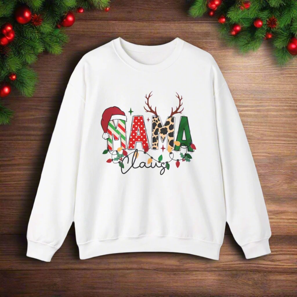 Mama Claus (Personalize Kids Names) Sweatshirt - Kim’s Signature Beauty & Accessories    