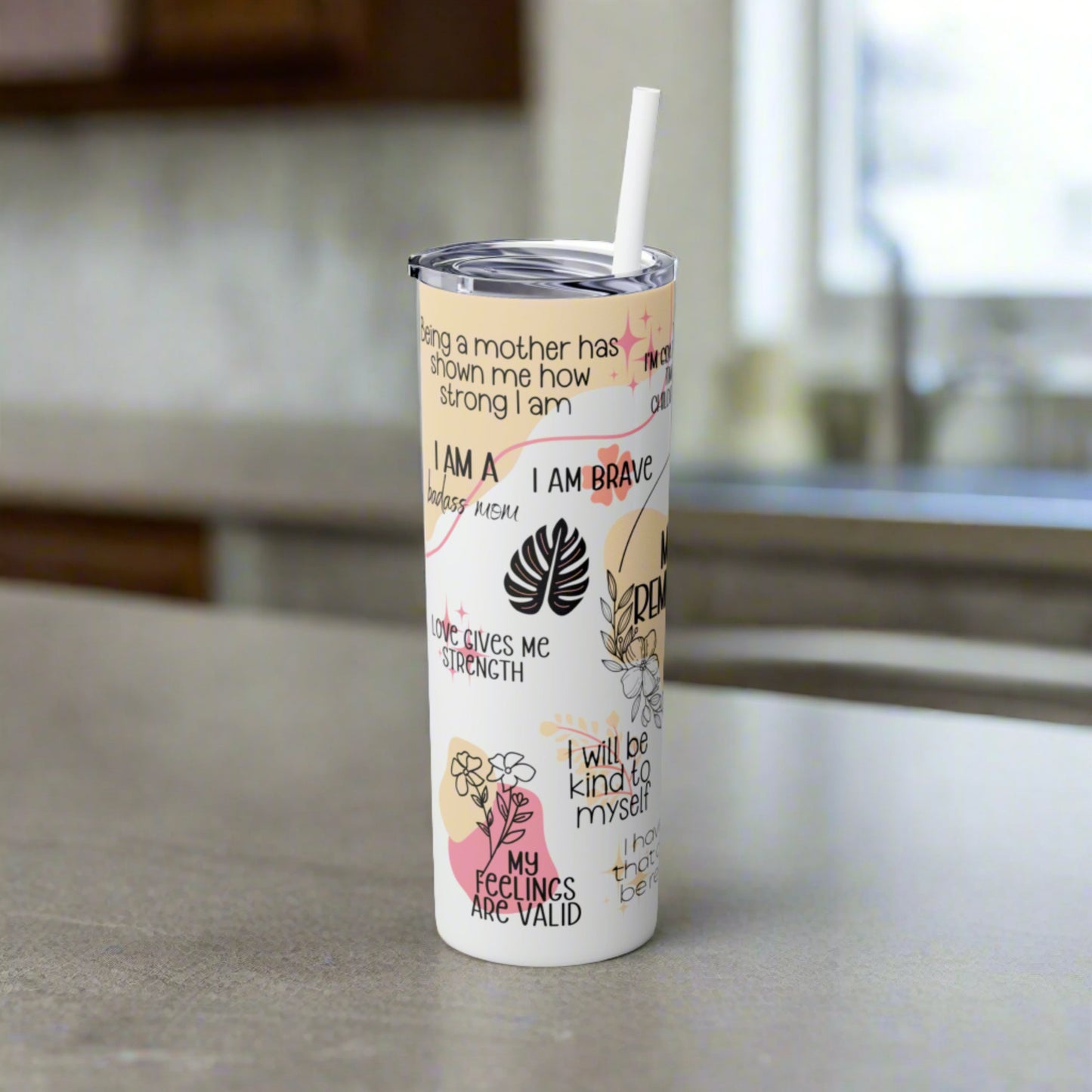 Mama Reminders Tumbler with Straw, 20oz - Kim’s Signature Beauty & Accessories    
