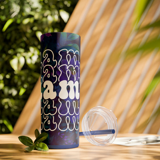 Mama | Skinny Tumbler with Straw, 20oz - Kim’s Signature Beauty & Accessories    