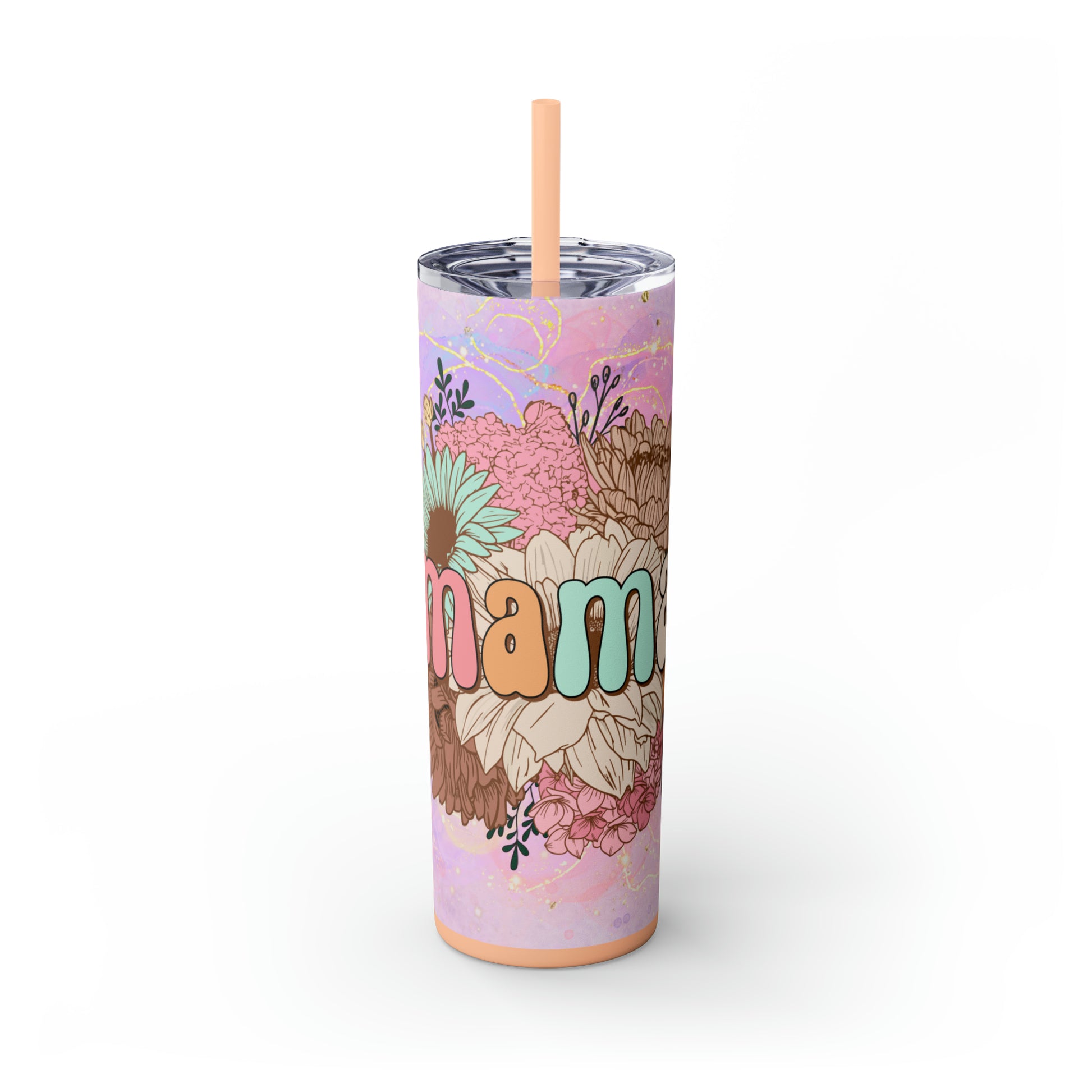 Mama | Skinny Tumbler with Straw 20oz - Kim’s Signature Beauty & Accessories    