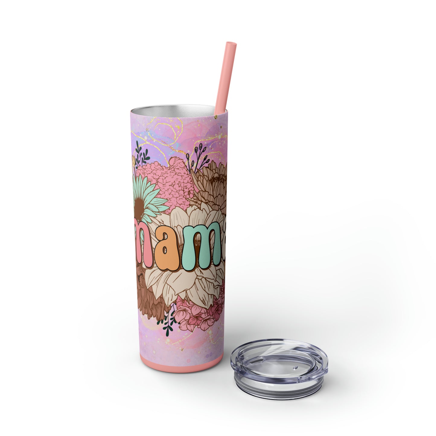 Mama | Skinny Tumbler with Straw 20oz - Kim’s Signature Beauty & Accessories    