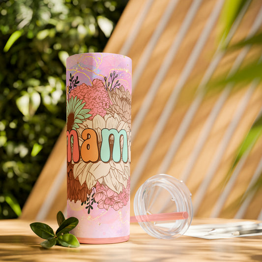 Mama | Skinny Tumbler with Straw 20oz - Kim’s Signature Beauty & Accessories    