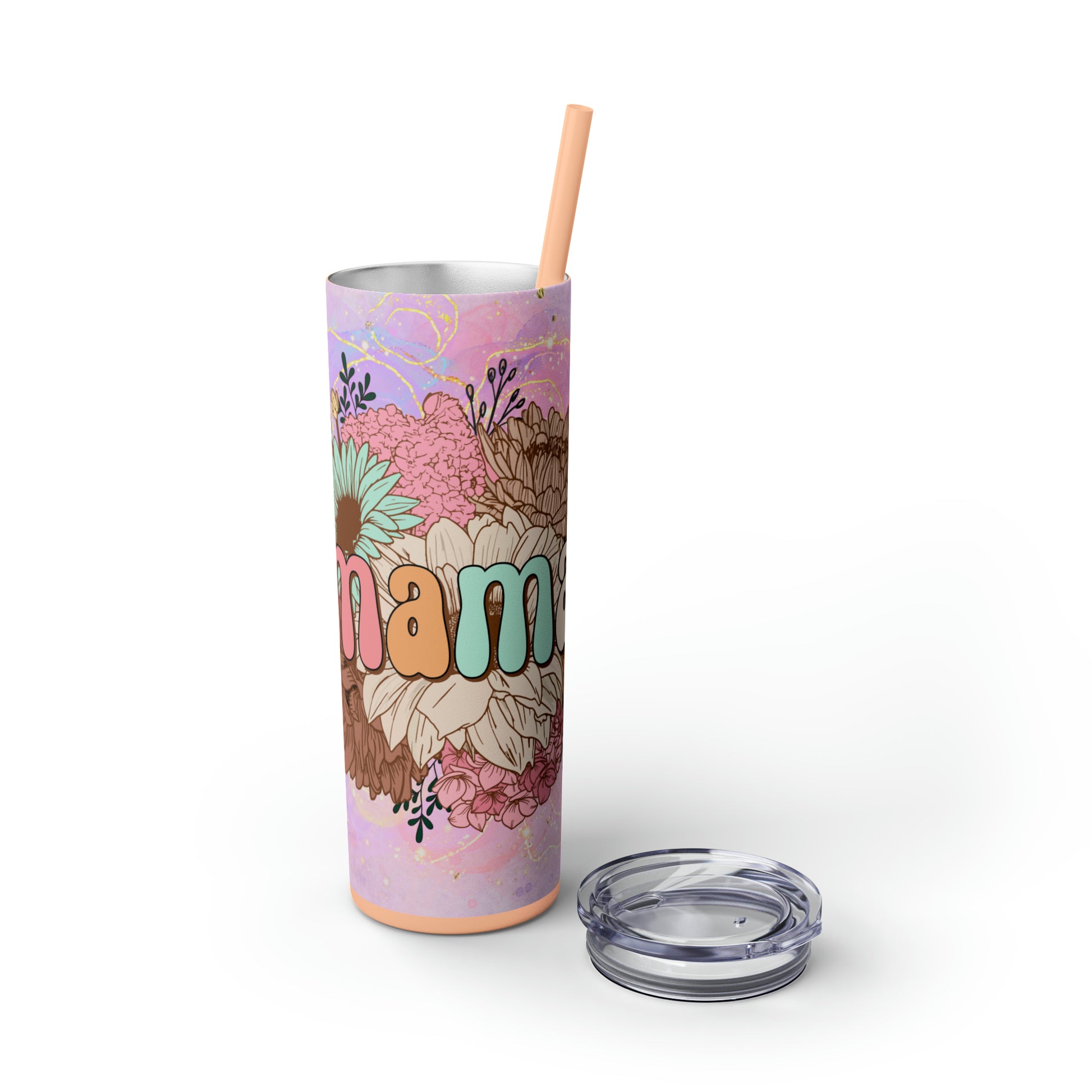 Mama | Skinny Tumbler with Straw 20oz - Kim’s Signature Beauty & Accessories    