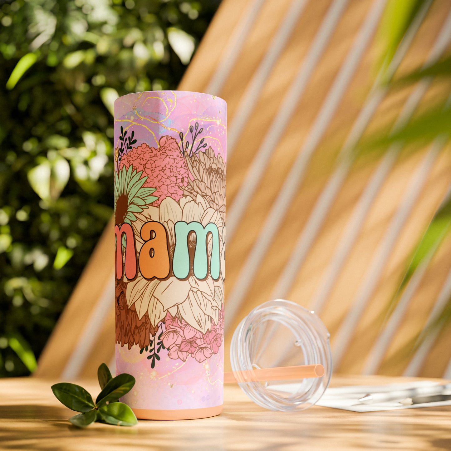Mama | Skinny Tumbler with Straw 20oz - Kim’s Signature Beauty & Accessories    